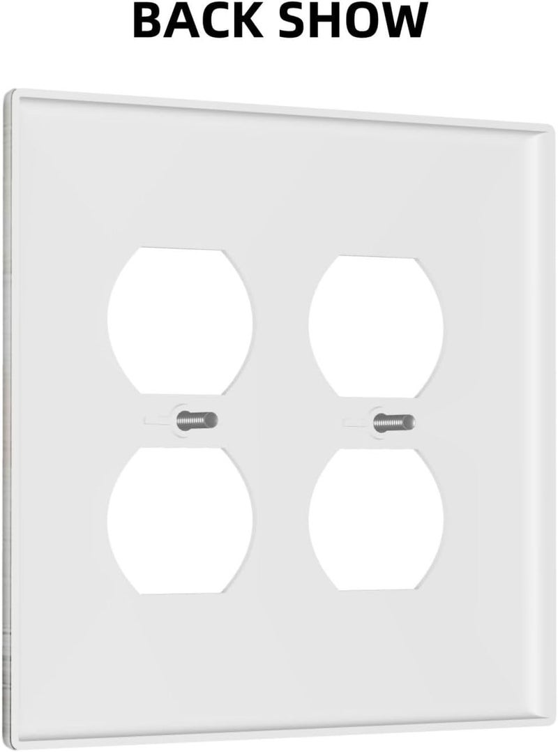 Sghxwp Decorative Outlet Covers Blue Butterfly Rustic Flower Inspirational Quotes 2 Gang Double Duplex Light Switch Cover Wall Plates Electrical Socket Cover Art Faceplate for Bathroom Bedroom Decor - Image 4